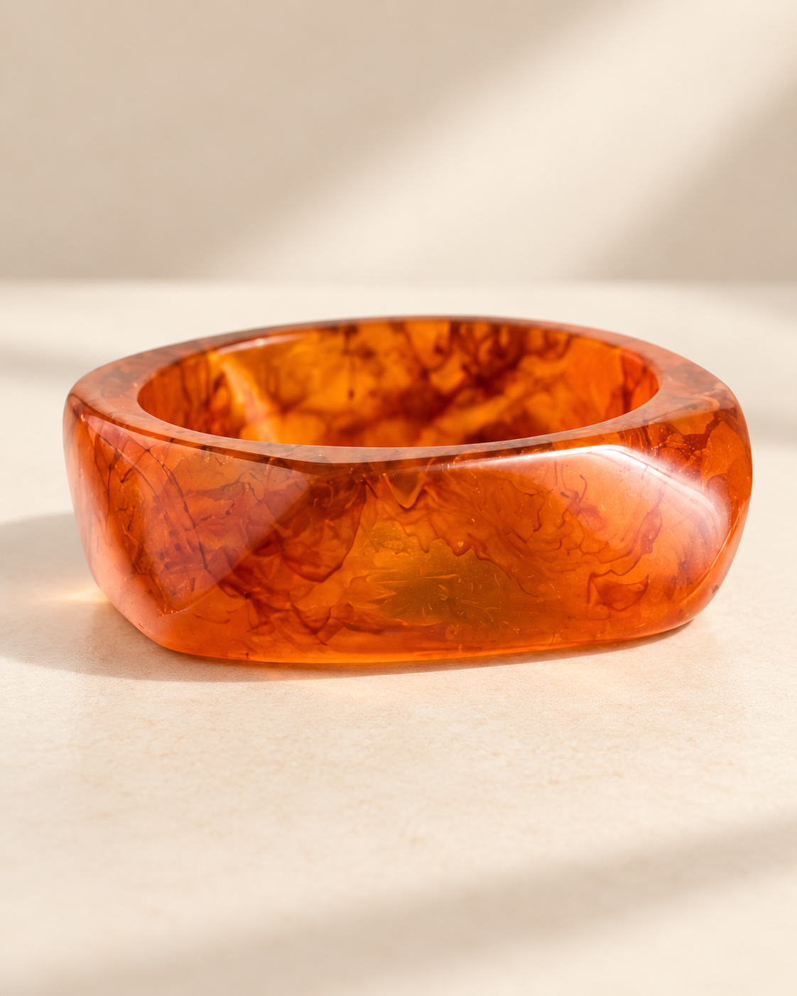 Tangerine Twist Resin Bangle